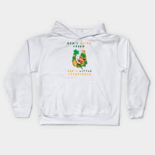 Mom's Lucky Charm, Dad's Little Leprechaun (DARK TEXT) Baby/ Kids Hoodie